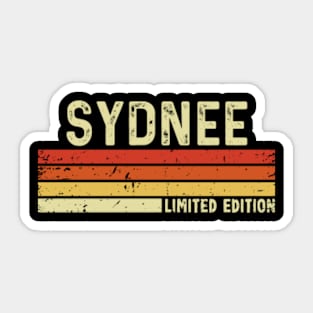 Sydnee Name Vintage Retro Limited Edition Gift Sticker